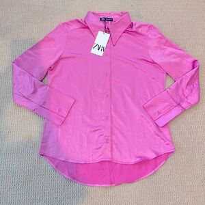Zara button down satin shirts. Size XS